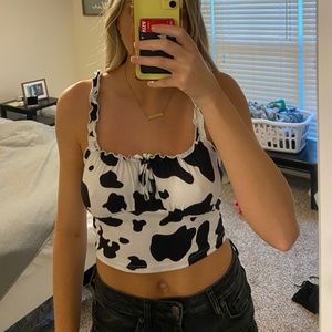 Cow Print Tank Top